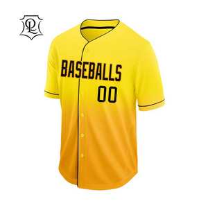 Custom team logo design two buttons pullover baseball jersey <b>shirt</b> - Product Image 1