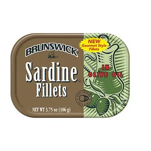 BRUNSWICK Wild Caught Sardine Fillets in Olive Oil, (1-Can)