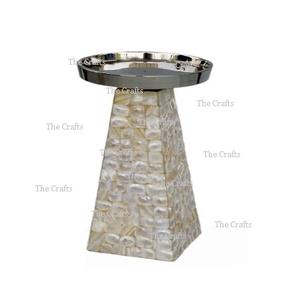 Porte-bougie décoratif de qualité supérieure en acier inoxydable et en nacre, pour la décoration de mariage - Product Image 1