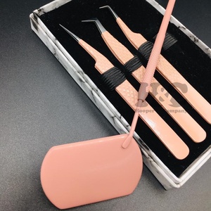 Pince à épiler professionnelle boîte à cartes miroir de vison Logo personnalisé pince à épiler d'extension de cils en acier inoxydable avec offre personnalisée - Product Image 3