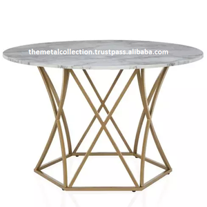 Table de meuble classique pour meubles de maison, Table d'appoint décorative de couleur or, Table de meuble en fer métallique de taille personnalisée - Product Image 3