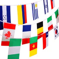 Banderín personalizado de la Copa del Mundo de Catar, fabricante de banderines pequeños de diferentes países, gran oferta, 2022