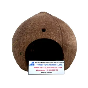Sıcak ürün 2024 Hamster evi kafes hindistan cevizi kabuğu evi sürüngenler balık tankı için WhatsApp: + 84 963 949 178