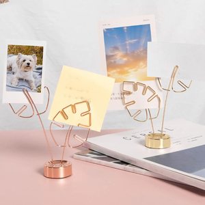 Pince d'affichage en forme de feuille, pour carte Photo, Note, Clip avec Base, support de mémo, pour les fêtes à domicile et le restaurant - Product Image 4