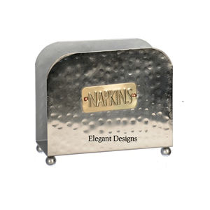 Porte-serviettes en acier inoxydable de haute qualité forme carrée porte-serviettes de luxe fait à la main articles de table meilleure vente porte-serviettes - Product Image 3