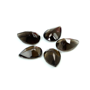 5ชิ้นหินควอทซ์สีควันธรรมชาติขนาด7x10มม. 9.3ตัดลูกแพร์อัญมณีสีน้ำตาลทำด้วยมือแบบหลวม - Product Image 3