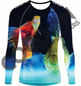 Rendimiento de pesca 2023 nueva camisa sublimada diseño de arte personalizado tela que absorbe la humedad - Product Image 5