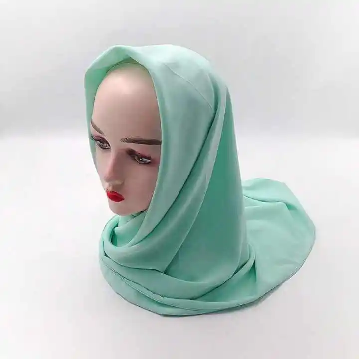 높은 품질 Chiffons Vile 일반 여성 Chiffons hijab 자신의 디자인 Bawal 이슬람 스카프