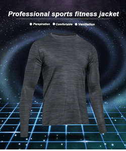 Venta al por mayor de camisetas deportivas de manga larga de compresión personalizadas-ropa deportiva transpirable de secado rápido de poliéster/algodón para entrenamiento - Product Image 5