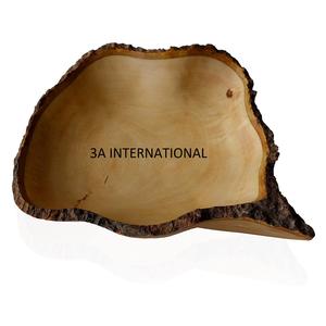 Hotel Wedding Service <b>Bowl</b> Catering Serving <b>Bowl</b> Mango <b>Wood</b> <b>Fruits</b> and Salad Server Unique Round Shape Rustic Wooden <b>Bowl</b> - Product Image 3