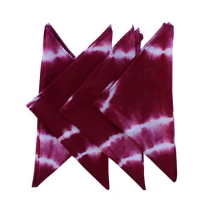 Shibori Tie Dye Katoen Servetten Natuurlijke Hand Geverfd Tafelkleed Servetten