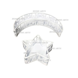 Último diseño Ramadán Bandeja de frutas secas Luna y estrella Forma Color blanco Dátiles de metal Bandeja para servir por Home Arts - Product Image 1