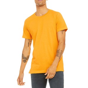 Adulto Bella + Lienzo 3001 | Imprimir completamente Camisetas al por mayor Camisetas personalizadas a granel Camiseta amarilla de mezcla triple para hombres - Product Image 4