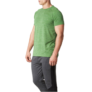 เสื้อออกกำลังกายแขนสั้นแบบไม่มีรอยต่อของผู้ชายเสื้อออกกำลังกายแบบ unisex 100% ผ้าคอตตอนออร์แกนิคแห้งเร็วสำหรับฤดูร้อน - Product Image 2