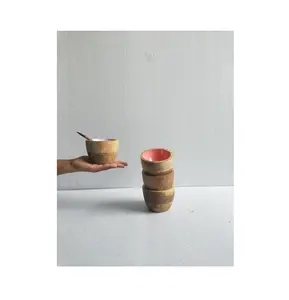 Natural wood bowl and small size for Round shape Wood Lacquer Salad Serving Bowl for printed bowl and sale