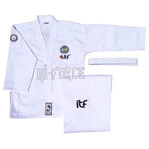 ขายส่ง Poomsae Wtf Itf Dobok เทควันโดคุณภาพสูงผ้าเครื่องแบบ - Product Image 4