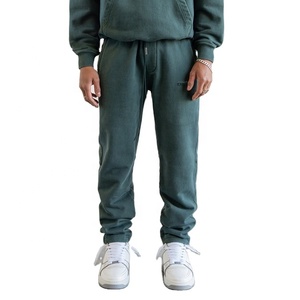 Pantalones de chándal de algodón Unisex, ropa de calle de alta calidad, en blanco, ajustados, chándal liso para adultos - Product Image 3