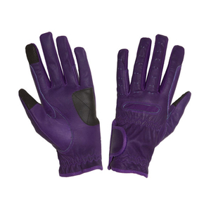 Équestre léger cuir synthétique coton et maille équitation gants d'hiver coupe-vent anti-dérapant chaud sports de course en plein air - Product Image 1