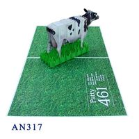 Décoration d'intérieur style animalier, vente en gros Vietnam, carte pop-up 3D vache personnalisée, artisanat en papier découpé au laser fait main, marque Viet-craft