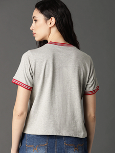 Élégant décontracté col rond manches courtes T-Shirt pour femmes personnalisé dames Jersey paillettes broderie pré-lavé 100% coton imprimé - Product Image 6