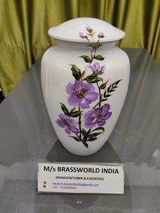 Urna de aluminio pintada a mano para cementerio o entierro para suministros funerarios de cremación - Product Image 6