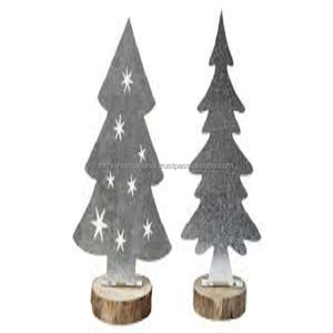 2020 Adorno de árbol de Navidad de metal galvanizado Adornos navideños de metal elegante - Product Image 2