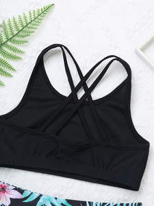 เสื้อครอปท็อปสปอร์ตบราผู้หญิงน้ำหนักเบา,พร้อมด้วยกางเกงขาสั้นโยคะ/ยิมออกกำลังกายหัดชุดฤดูร้อน - Product Image 5