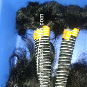 Cabello humano a granel de color Natural, pelo remy de alta calidad a granel de la India, de buenos tamaños, de gama gruesa, No artificial - Product Image 3