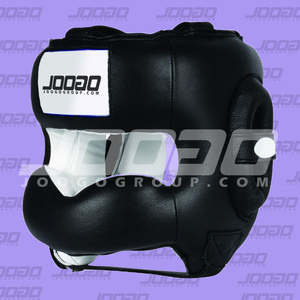 Protector de cabeza de boxeo, material de cuero, protección completa, diseño personalizado - Product Image 1