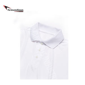 Camiseta de polo de golf con logotipo personalizado para hombre con patrón sólido Jugadores de diseño de fábrica al por mayor para cuello de camiseta de polo - Product Image 2