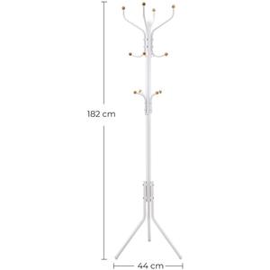 SONGMICS 182 cm Tall Freestand Hall Tree Heavy Duty Metal White <strong>Hat</strong> Handbag Hanger Clothes <strong>Stand</strong> Coat Rack - Product Image 6