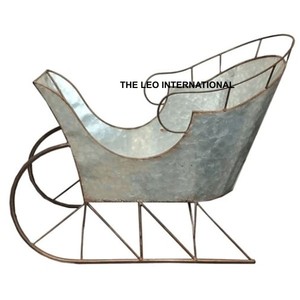 Silver Metal <b>Christmas</b> Sleigh Eco-Friendly Table <b>Top</b> Home Decoration for Xmas Storage <b>Christmas</b> Ornaments Holiday Display - Product Image 4