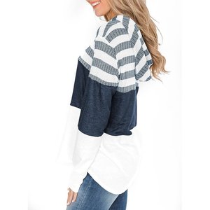 Sudadera con Capucha para Mujer, Diseño Color Block, Estilo Casual, Holgada, Manga Larga, Marca OEM - Product Image 5