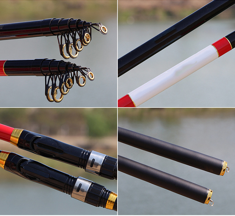 best saltwater telescopic fishing rod Reaction Tackle Telescopic Spinning Rod  Carbon Travel Fishing Rod  Collapsible Rod for Freshwater and Saltwater