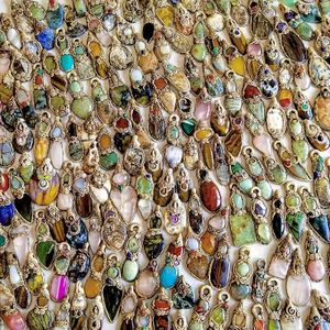 Breloques en pierres précieuses de porcelaine naturelle, perles pendentifs en céramique faites à la main, fournitures de fabrication de bijoux DIY, offre de gros pour fabricants - Product Image 2