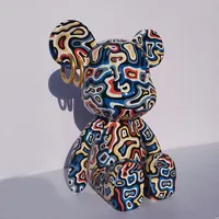 "Decorações artesanato personalizado estátua de resina dos desenhos animados decoração da casa brinquedos kaw beartijolo escultura