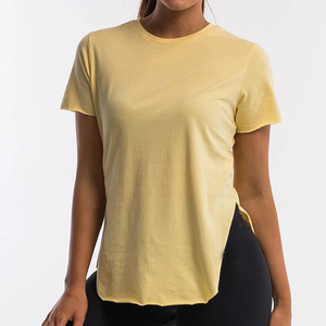 ขายส่งผู้หญิงยาวเต็มยิมเสื้อยืดผ้าฝ้าย100% ที - Product Image 5