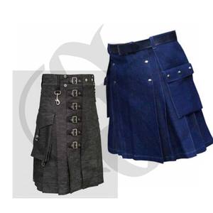 ที่ดีที่สุดคุณภาพชุดScottish Kilts Denim Kiltทนทานผ้าKilt - Product Image 2