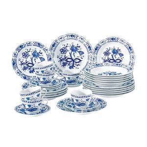 Vaisselle en céramique bleue et blanche, vaisselle <span class=keywords><strong>traditionnelle</strong></span> en porcelaine polie, <span class=keywords><strong>assiette</strong></span> à dîner - Product Image 3