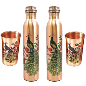 Customized Printed New Design Pure Copper Water <b>Bottle</b> 950 ml Sports Water <b>Bottle</b> Reusable Water <b>Bottle</b> - Product Image 5
