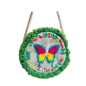 Handmade Bohemian Jute Coin Clutch Quality Embroidery with Beading Decoration Elegant <b>Evening</b> <b>Bags</b> - Product Image 1