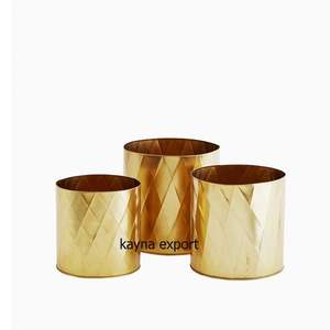 Maceta de Metal de diseño elegante para jardín de casa, macetas martilladas de lujo para decoración de suelo de Hotel y restaurante, nuevas macetas de flores - Product Image 5