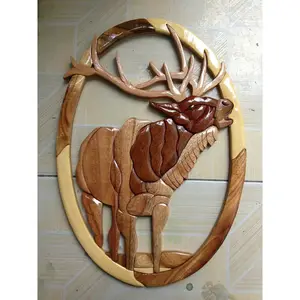 Houten Intarsia Muur Plaquette Hout Souvenir Decoratie Gesneden Volkskunst Whatsapp: + 84961005832