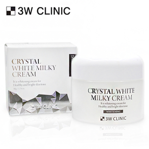 Crème hydratante blanchissante 3W CLINIC Crystal White Milky Cream 50g avec NIACINAMIDE, cosmétique coréenne K-beauty pour femmes - Product Image 2
