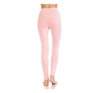 Trendy Patchwork Pink Capri Pants for Women Stylish Workout Polyester <b>Leggings</b> with <b>Sexy</b> Twist & Ultimate Comfort - Product Image 3
