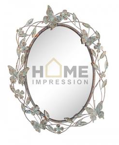 <b>New</b> Arrival Attractive Design Oval Shape Mirror <b>Prime</b> Quality Butterfly Decorative Oval Gingko Luxury Mirror in Wholesaler Price - Product Image 4