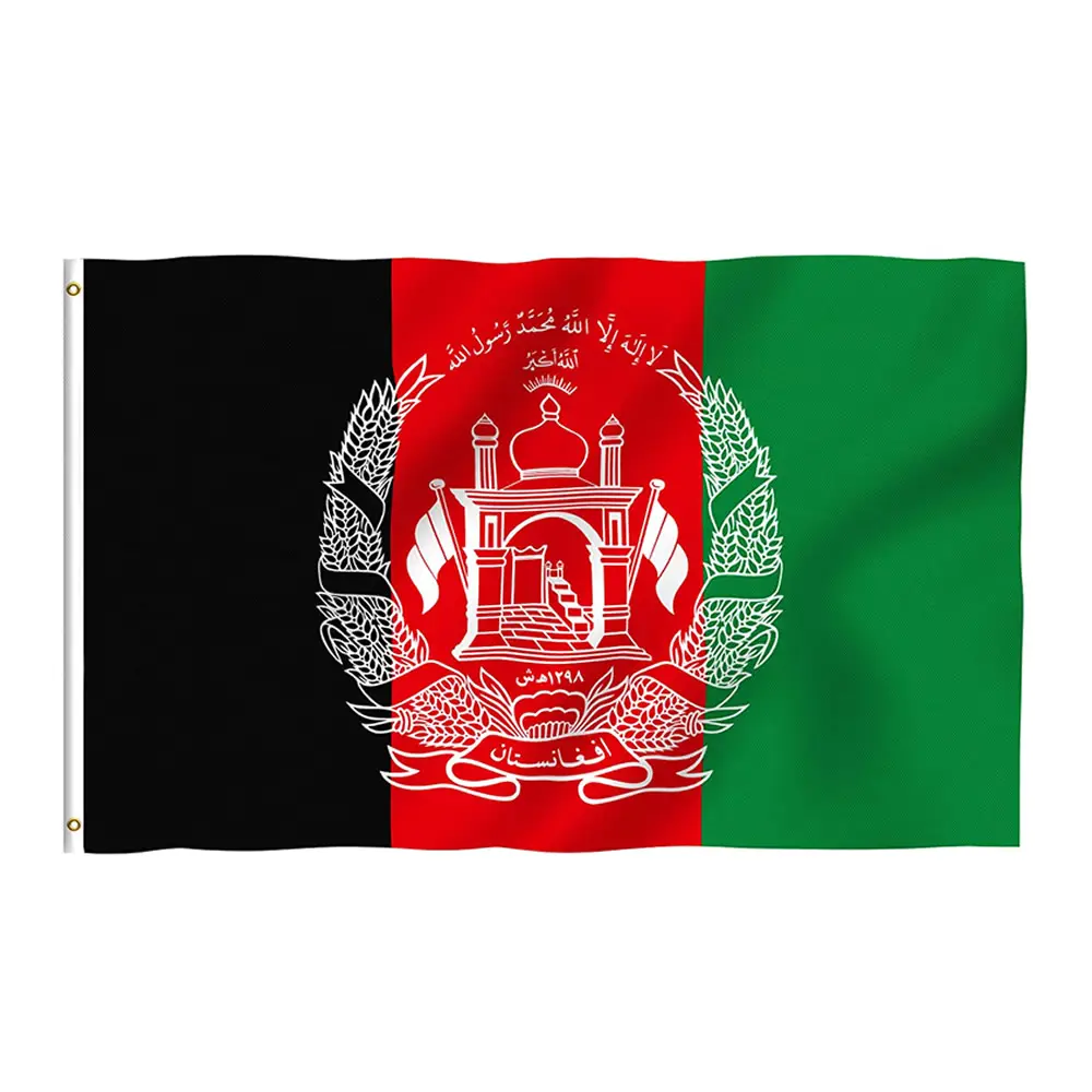 Preço barato personalizado Entrega Rápida 3X5 FT Afeganistão País Bandeira nacional do poliéster