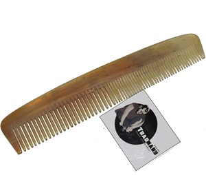Peigne traditionnel en corne de buffle pour le soin des cheveux Logo personnalisé Corne brune naturelle avec dents fines et larges pour salon maison ou voyage - Product Image 1