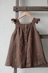 -BEAUTIFUL---NEW--CUTE-Bébé-FROCK---WITH ÉLÉGANT MANCHES ROBE & son personnaliser dans n'importe quelle taille et couleur = 2021... - Product Image 2
