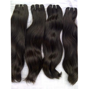 Extensions de cheveux vierges à cuticules, lot de 5 pièces, tissage de cheveux vierges indiens naturels, Remy, ondulés, vente en gros - Product Image 1